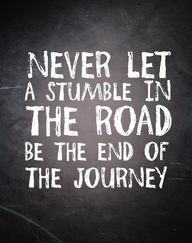 stumble in the road