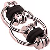 CsyncDirect Stress Relief Quiet Fidget Toy Flippy key Chain - Perfect For at Workplace or School Smooth Rolling and Twisting Movement for Quiet Fidget Gifts for Him or Her